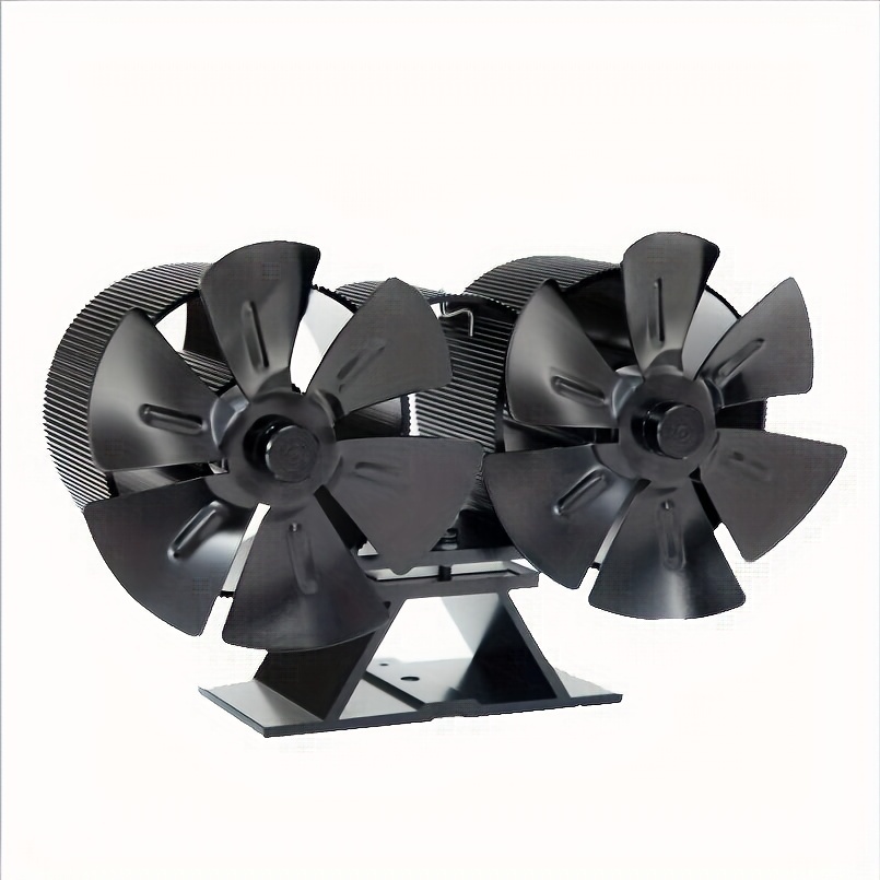 CRSURE Wood Stove Fan, 8 Blades Double Motors Fireplace Fan, Dual Fan for  Hea