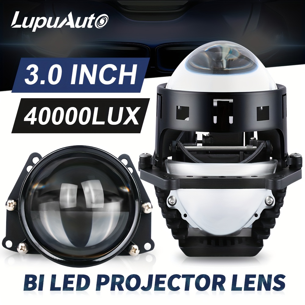 2X 3.0 Bi-LED Projector Lens 100W 20000LM Car Headlight Universal Retrofit  RHD