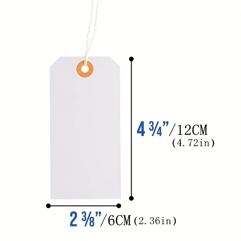 100Pcs Price Tags with String Attached Writable for Product