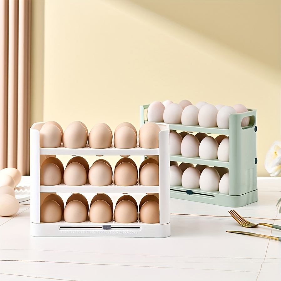 Egg Holder for Refrigerator, Large Capacity Egg Container for Refrigerator