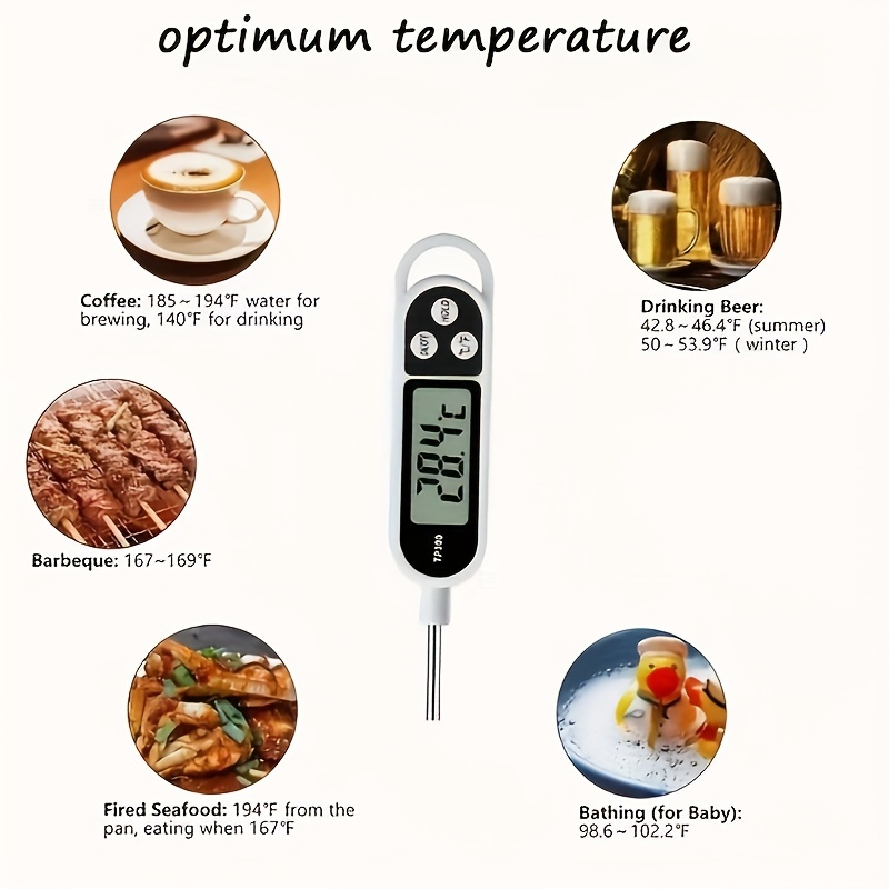 1pc Termómetro Digital Alimentos Cocinar Carne Bbq Preciso - Temu