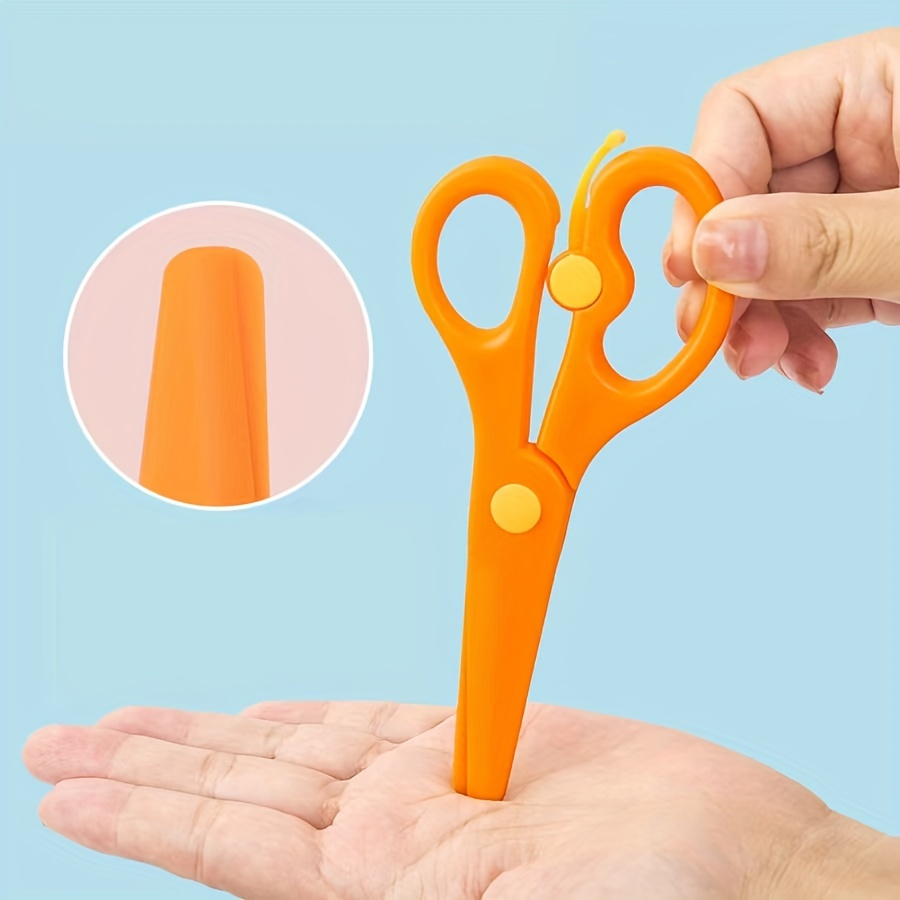 3pcs Children's anti-pinch hand safety scissors All plastic