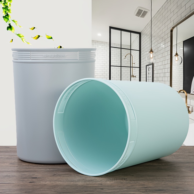 Simple Trash Can Pressure Ring Trash Bin Plastic Garbage Bin - Temu