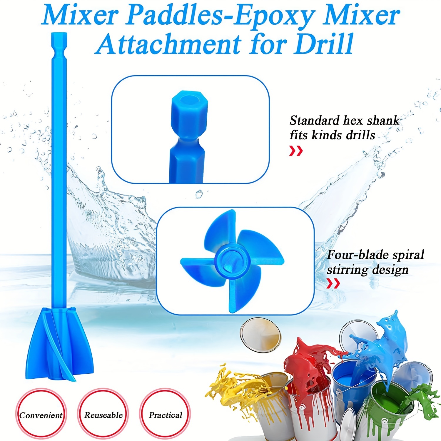 1 Gallon Helix Epoxy Paddle Mixer