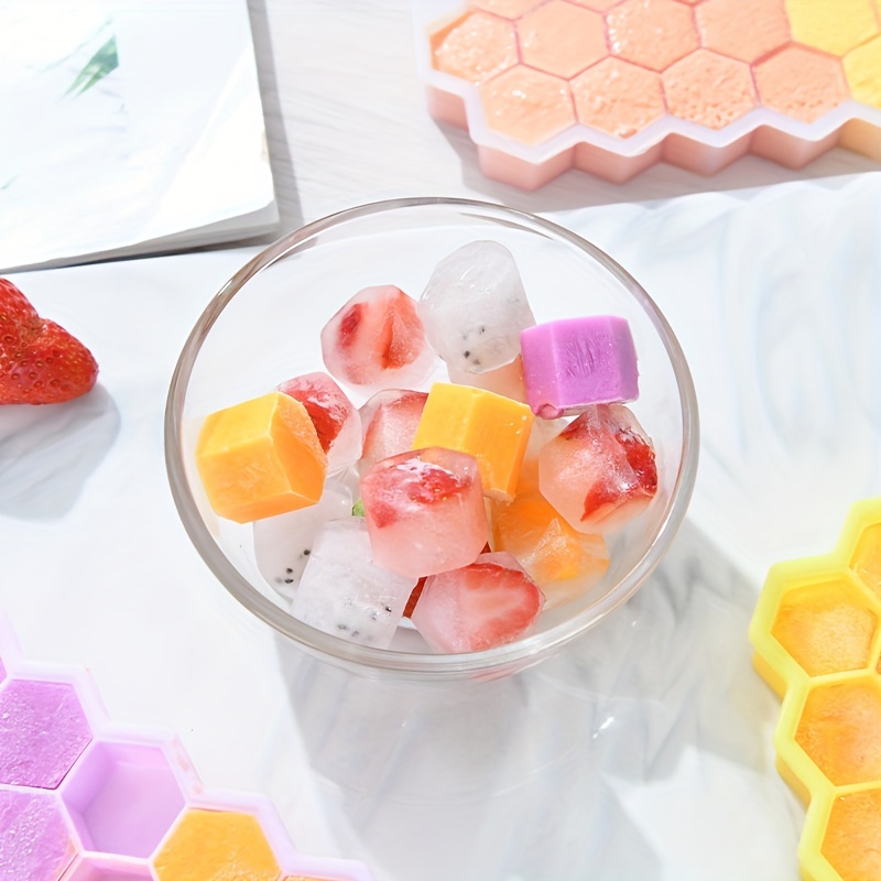 Ice Cube Tray With Lid Silicone Freezer Chocolate Jelly Mould