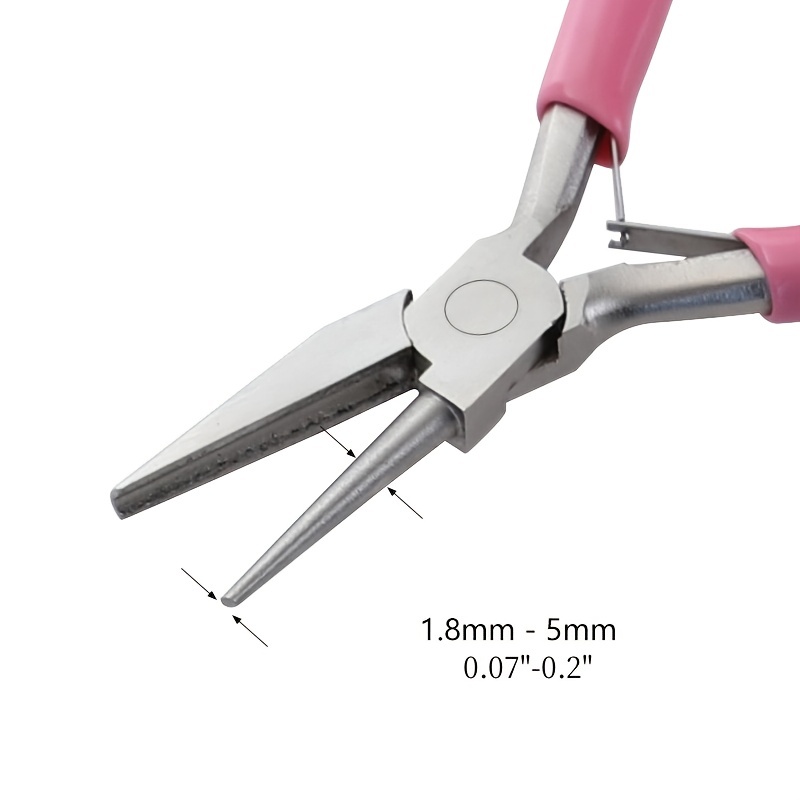 6 Pieces Jewelry Making Pliers Tools Set with Diagonal Nose Pliers, Needle  Nose Pliers, Round Nose Pliers, Curved Nose Pliers, Long Nose Pliers, Flat