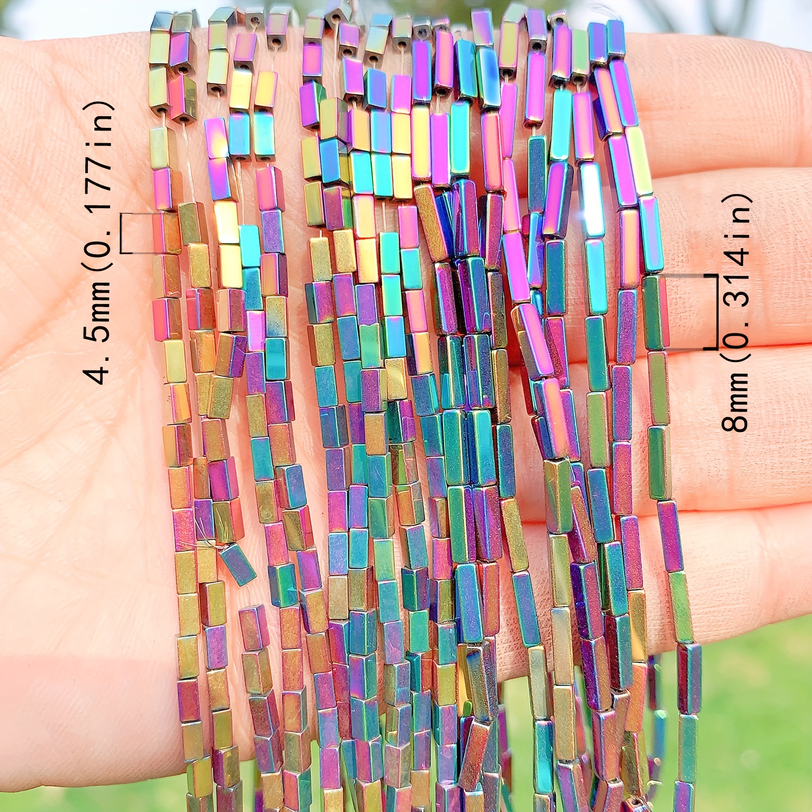 Ab Color Natural Beads Faceted Cube Loose Spacer Beads - Temu