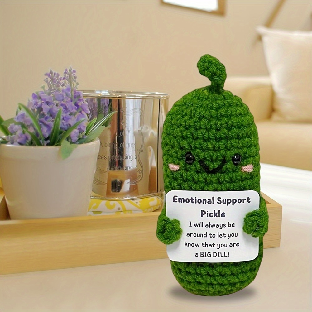 Handmade Crochet Emotional Support Cucumber - Temu