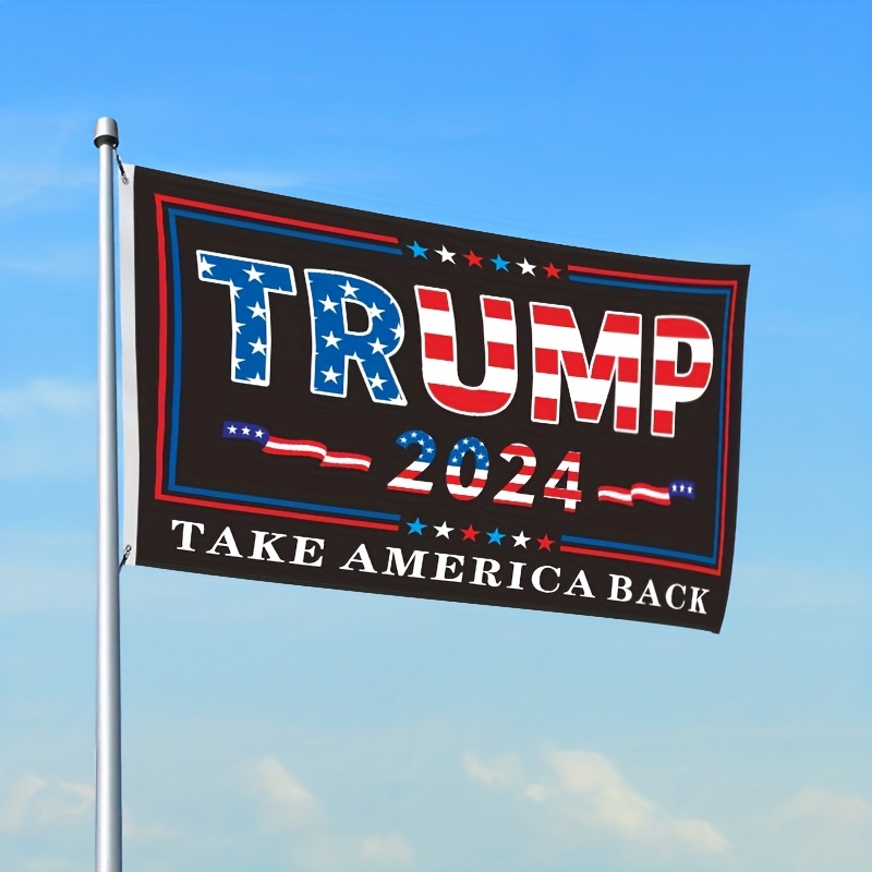 1pc donald trump 2024 flag trump 2024 flag for outside 3x5 ft campaign flags blue trump flag 100 polyester fabric 2024 trump election meeting outdoor indoor yard decor banner flag with brass grommets