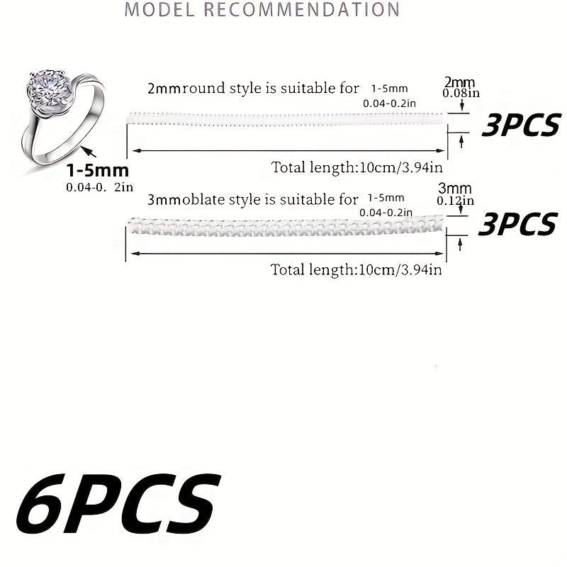 1PC/10cm Ring Size Adjuster Clear Spring Rope Spiral Cord Reducer Tool  Jewerly