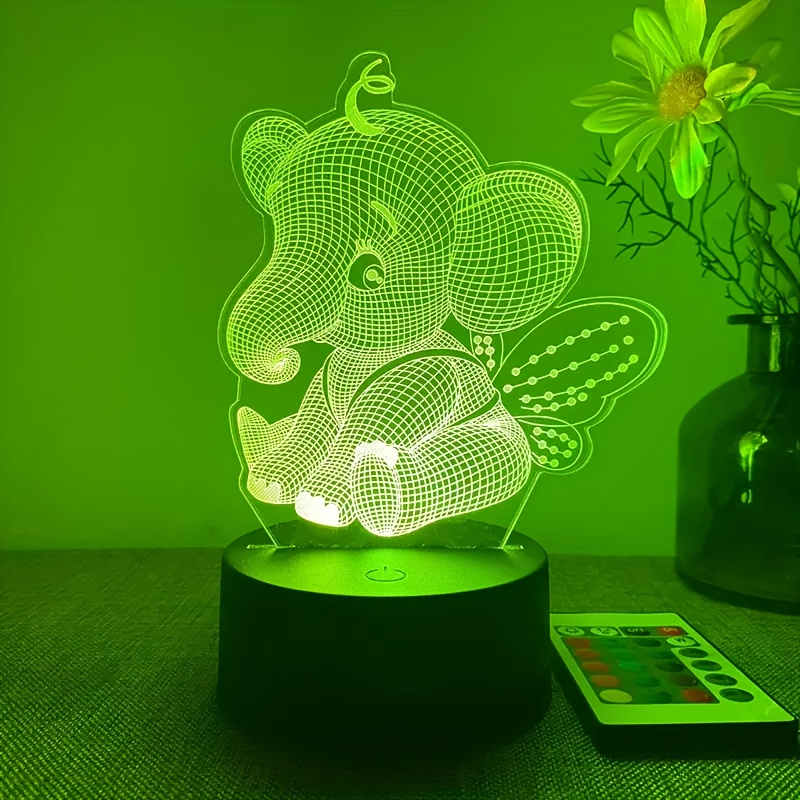 Lámpara de gato con ilusión óptica 3D, luz nocturna, luz de mesa, 7 colores  cambiantes, control táctil, regalo para Navidad, cumpleaños, día de San