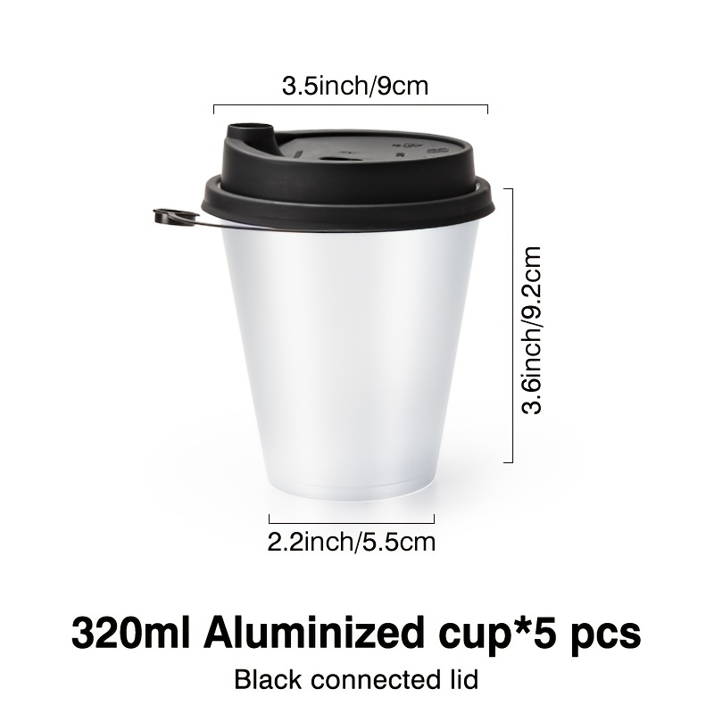 Disposable Plastic Cups with Lids, Juice, Coffee, Milky Tea, Party