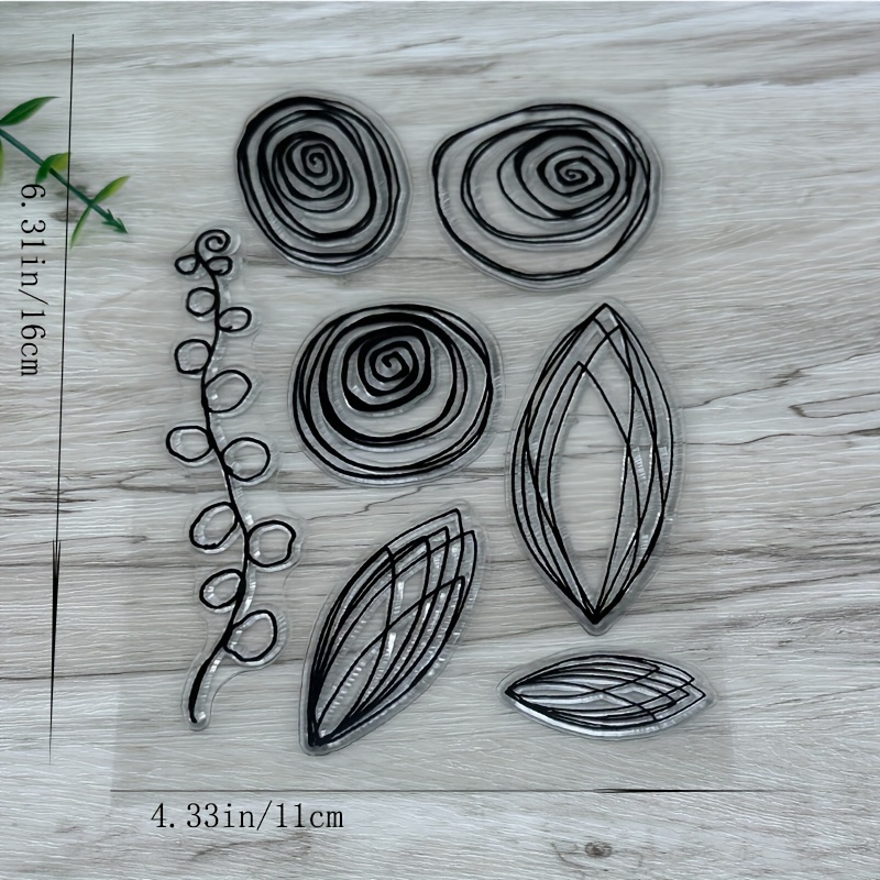 1pc Flower Stamp Silicone Stamp Clear Stamp Painting Tool Clipping Craft Diy Card Decoration Rubber
