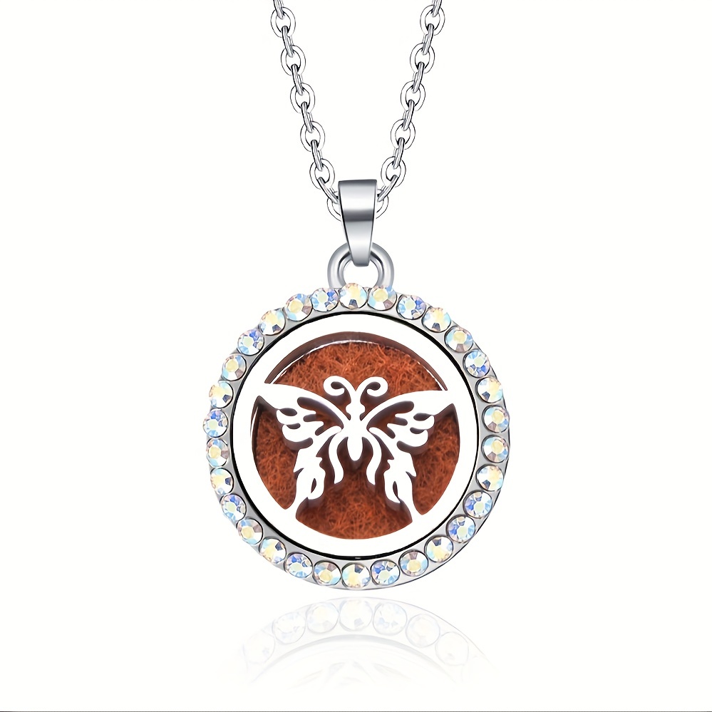 Stainless Steel Locket Necklace Aroma Diffuser Perfume Storage