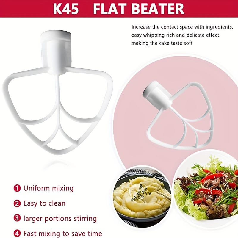 K45b Coated Flat Beater: Perfectly Compatible With 4.5 Qt - Temu