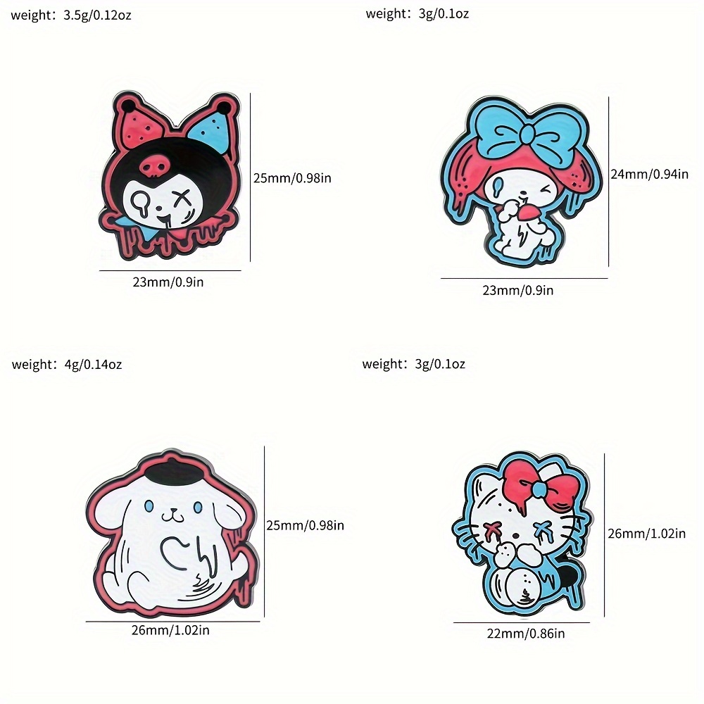 Cartoon Sanrio Hello Kitty My Melody Lapel Pins for Backpack Anime