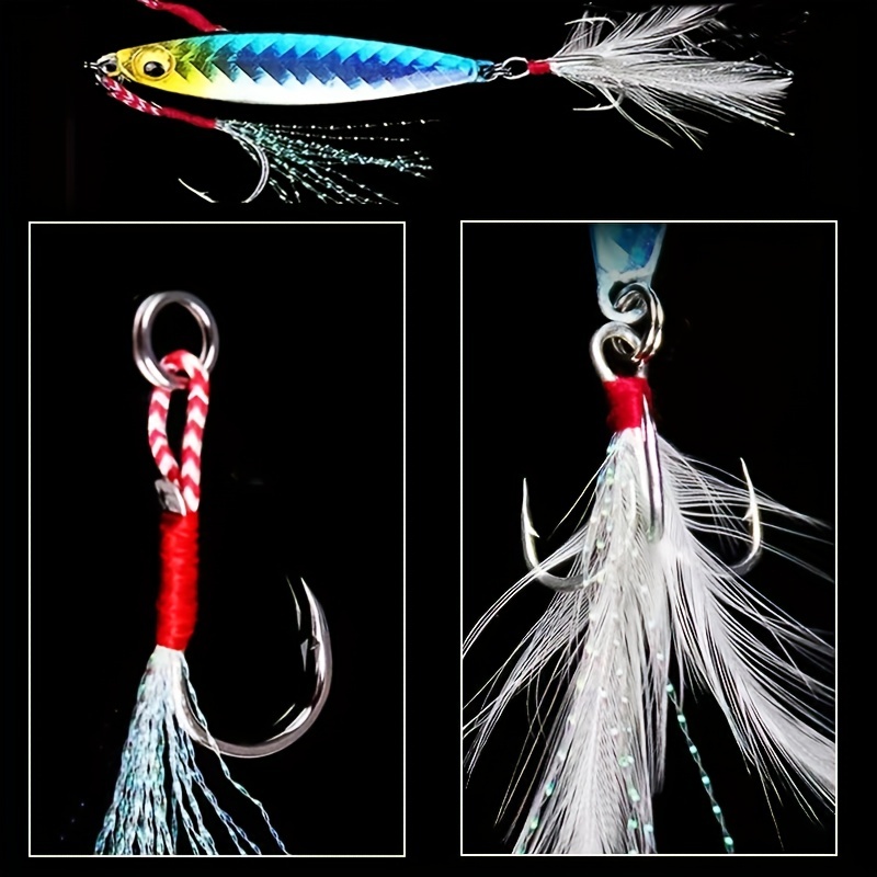 Premium Feathered Treble Hook Effective Fishing Lures Tackle - Temu Canada