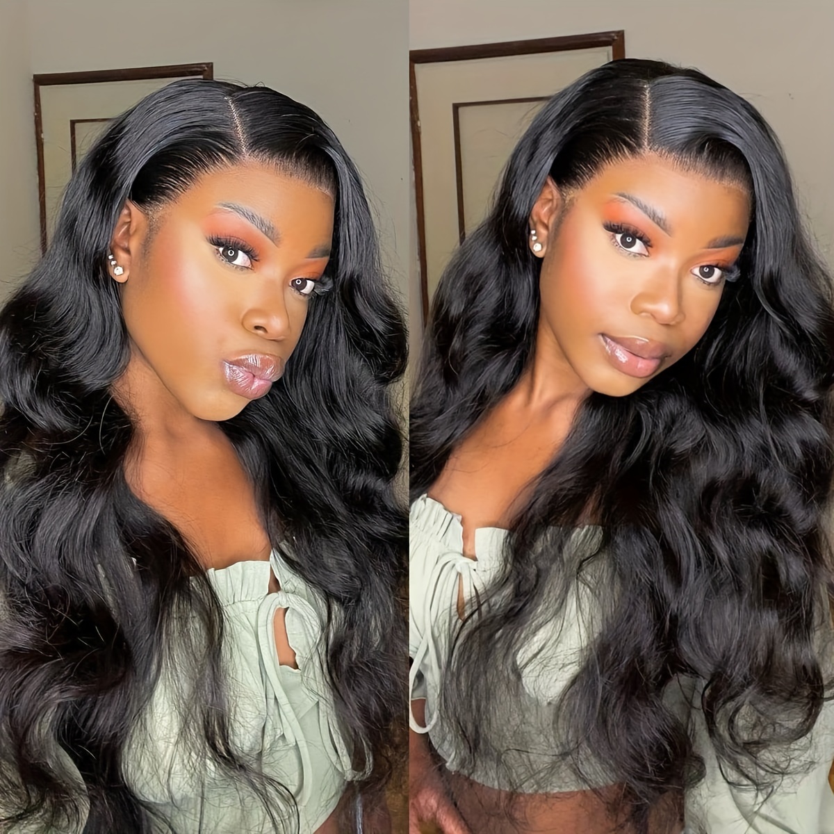 180% Density Body Wave Lace Front Wigs Human Hair Pre cut - Temu