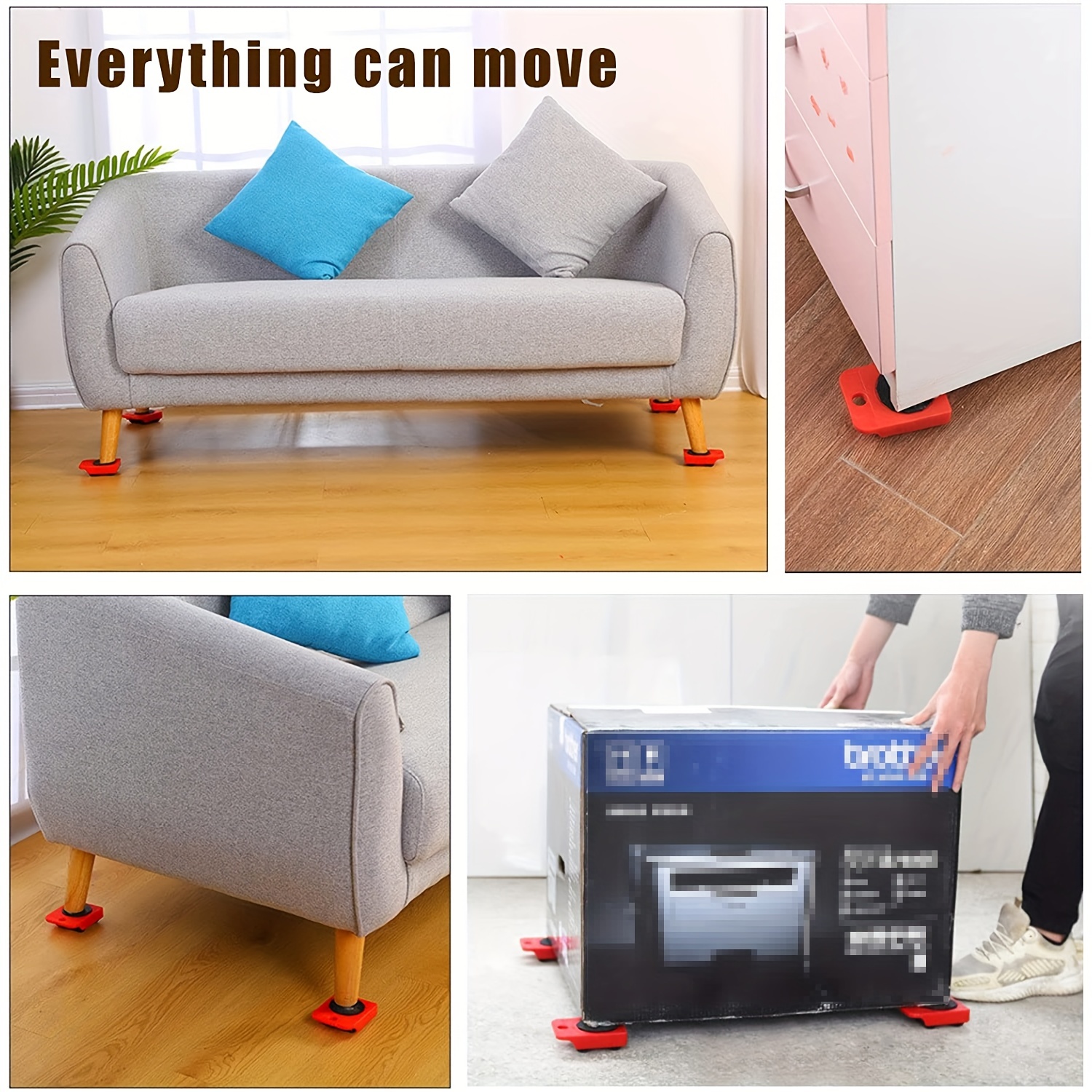 Furniture Movers Sliders Home Appliance Roller Convenient Moving Sliders  Move Refrigerator Sofas Holder Kitchen Accessories