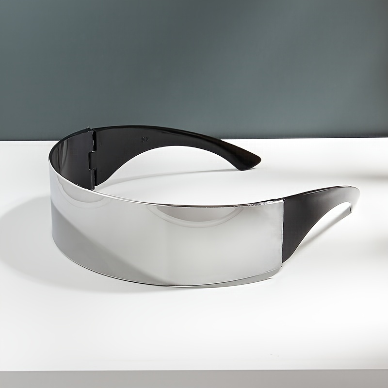 16 pares Futurista Estrecho Cíclope Gafas de sol UV 400 Gafas de sol  robóticas frescas Gafas futuristas con lente de color para mujeres hombres