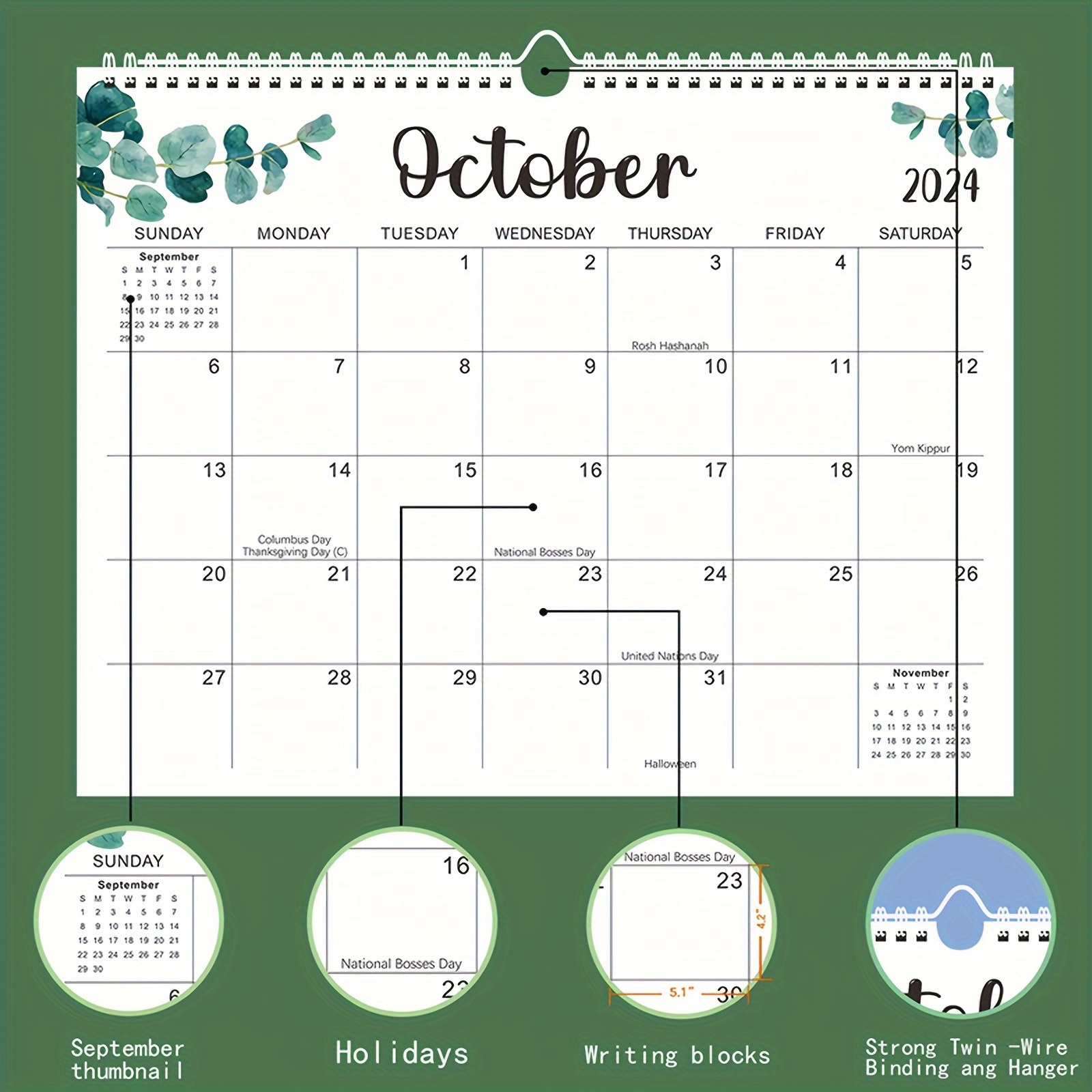 Calendar 2024 Wall Calendar Monthly Calendar Jan. 2023 Jun. - Temu