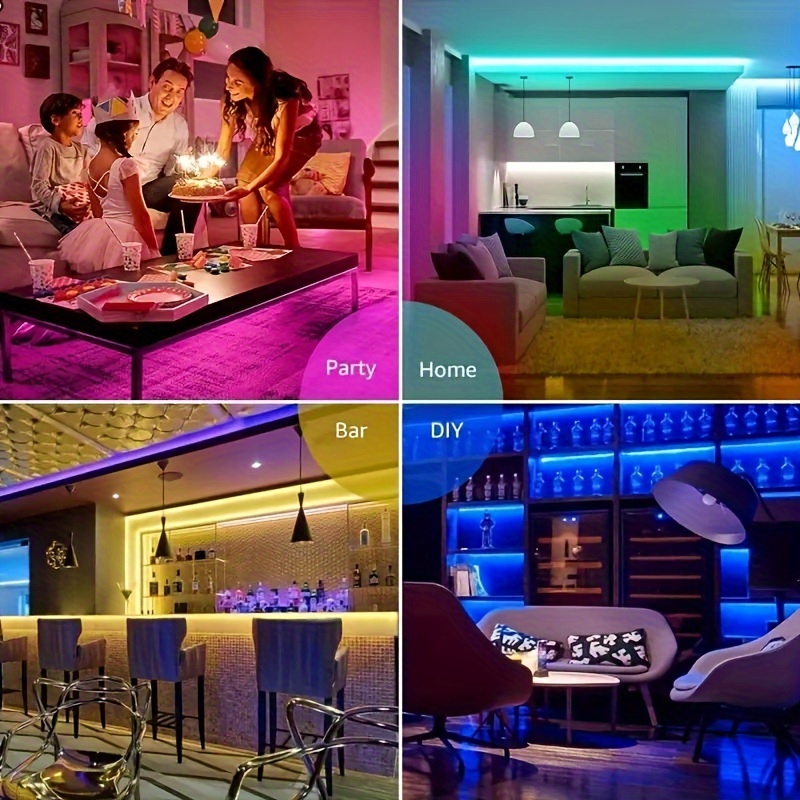RGB LED Strip Light 5050 2835 Flexible with 3 Button Controls