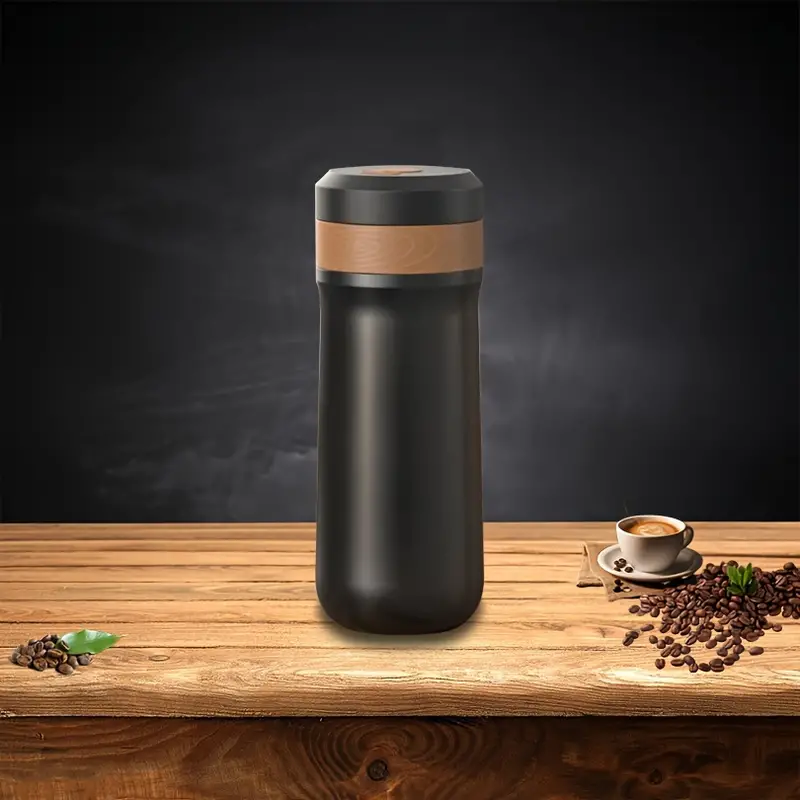 2-in-1 Stainless Steel With French Press System, Portable French Press Travel  Coffee Mug, Press Cup, Leak-proof Stainless Steel - Insulated Cup  High-looking Christmas Gift Portable Sta - Temu