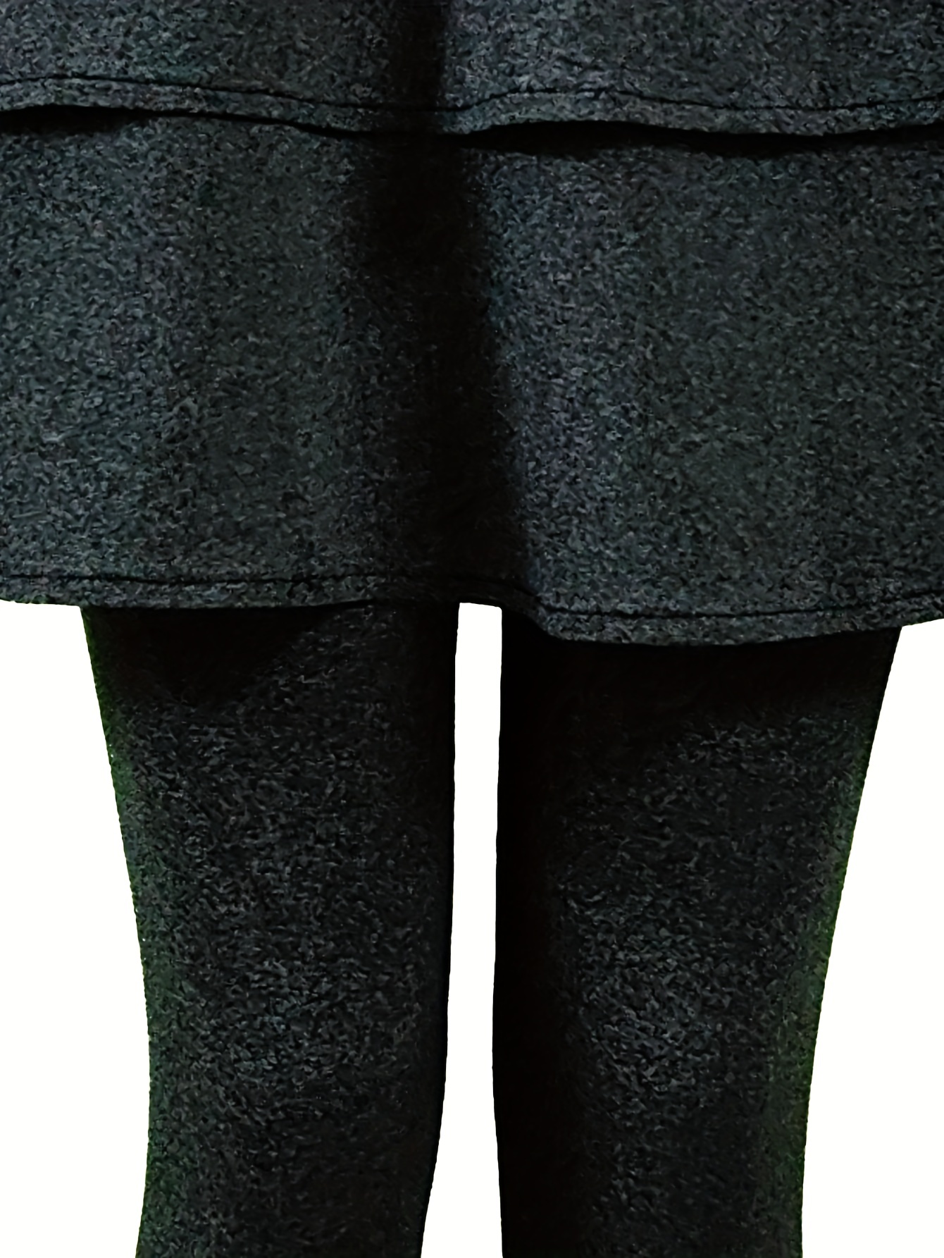 Women's Black Solid Polyester Tights