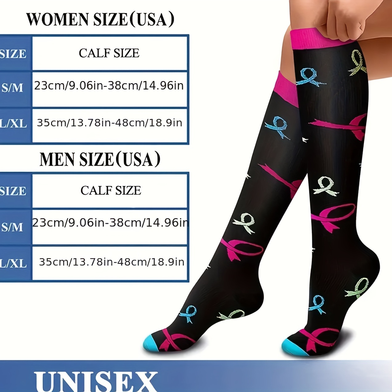  HLTPRO 4 Pairs Compression Socks for Women & Men