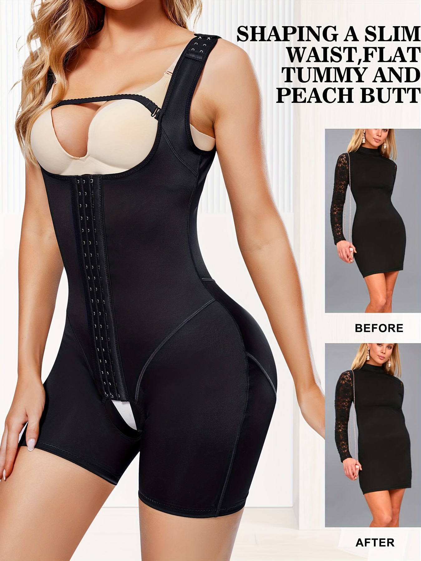 Cheap Women Full Body Shaper Waist Trainer Vest Shapewear Bodysuit Slimming  Tank Tops Shirt Open Crotch Corset Butt Lifter Postpartum Recovery  Underwear