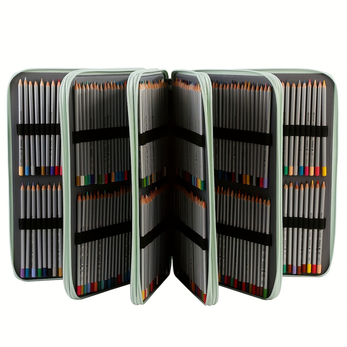  BTSKY 200 Slots Colored Pencil Organizer - Deluxe PU