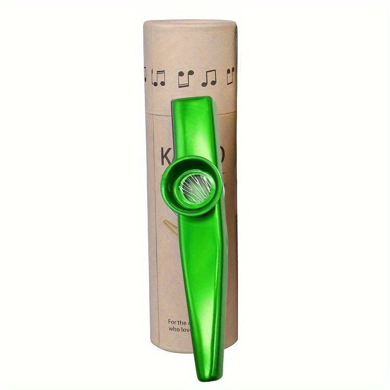 GREEN METAL HARMONICA Kazoo Mouth Flute Musical Instrument Kid