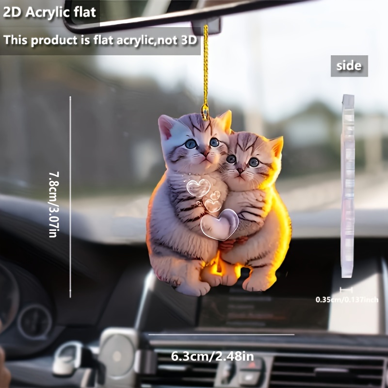 Auto Anhänger Innenausstattung Autozubehör Anhänger Mini Auto Rückspiegel  Dekoration Hängen Anhänger Innen Ornament Kreative Geschenke Orange Cat :  : Auto & Motorrad