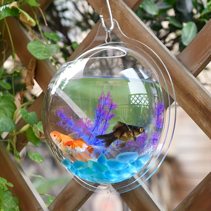 Creative Fish Bowl Acrylic Wall Hanger Tank Aquariums Vase Home