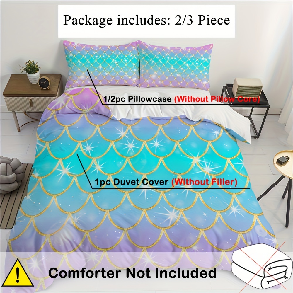 Mermaid scale quilt outlet cover