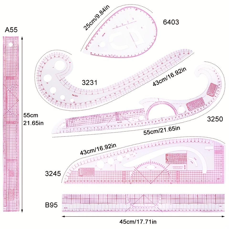 french curve ruler template
