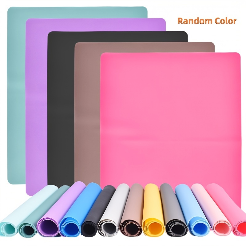  Silicone Mats for Crafts - Silicone Painting Mat with Cup,  Paint Palette 12 Color Dividers, Food-Grade Material for Kids, Sculpting,  Resin Crafting, Clay, Play-Doh, Hot Glue Projects (Pink)