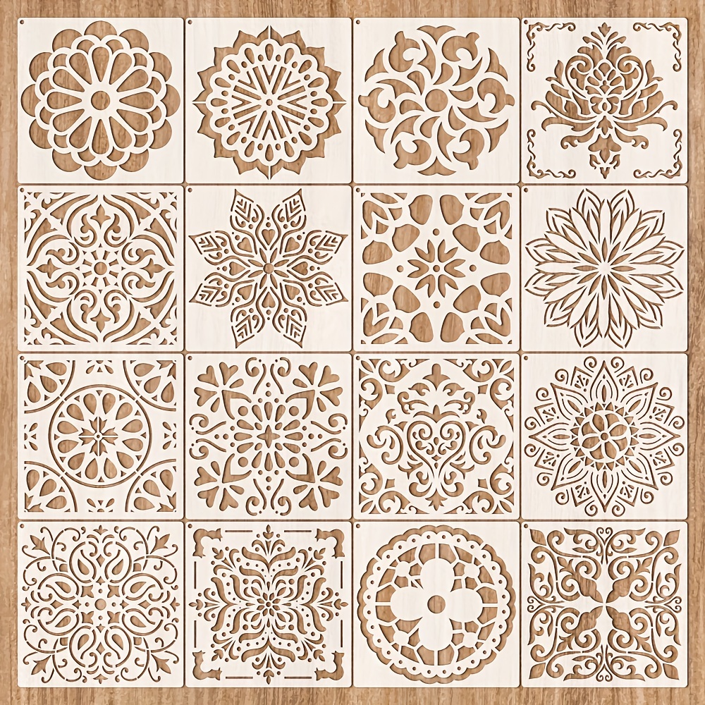 Stencil Stop GG Pattern Stencil - Reusable for DIY Projects, Painting, Drawing, Crafts - 14 Mil Mylar Plastic (12 x 12 inches)