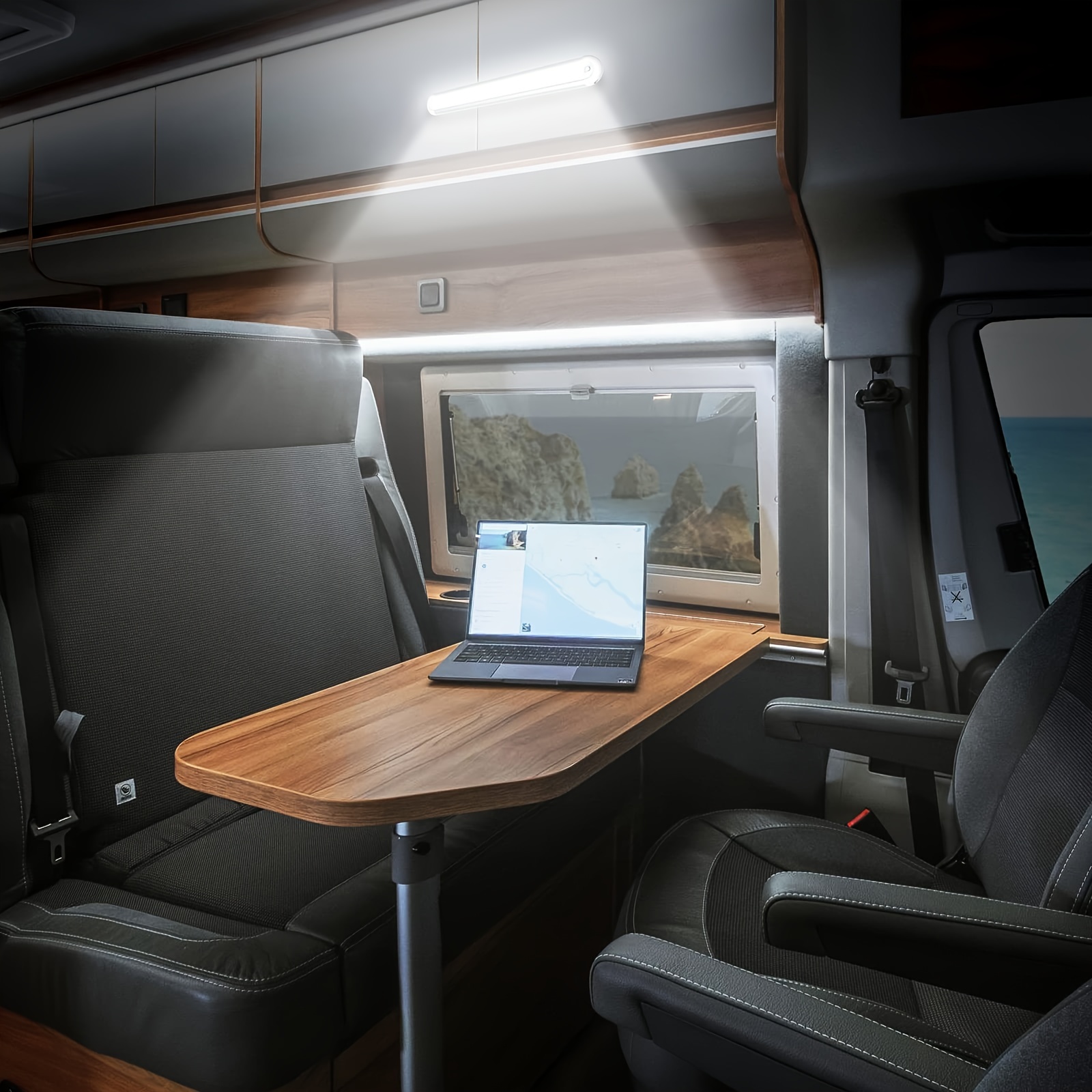 URAQT 12V interieur LED-lichtbalk, 120 LED Universele Lichtstrip met aan  uit-schakelaar en verlengsnoer, witte Lichten voor bestelwagen, Camping,  Bus, Caravan, Boot, RV, Keuken(30 cm, 2 Stuks) : : Auto & motor