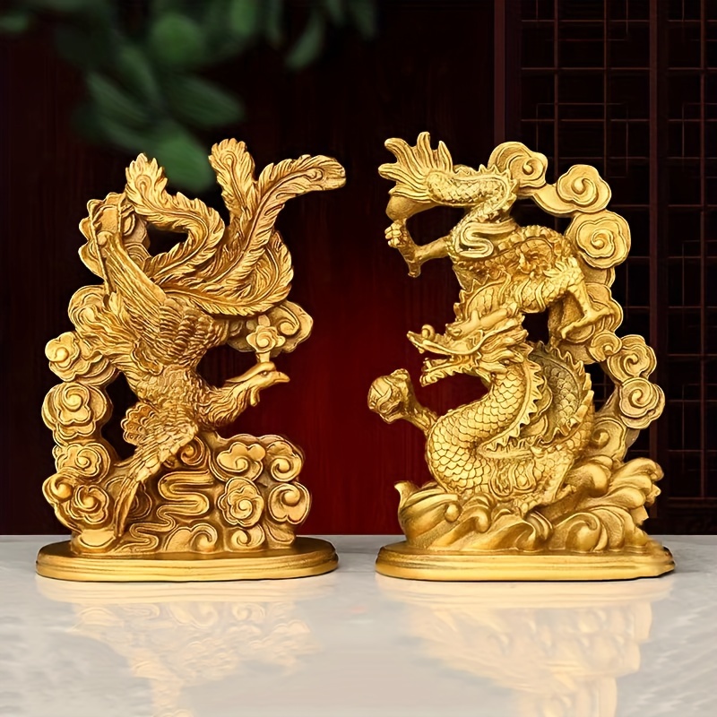 Imitation Ceramic Dragon Decoration Auspicious Dragon Turned - Temu  Australia