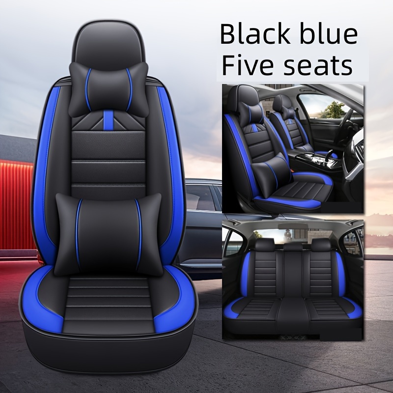 PU Leather Car Seat Covers 5 Seats Car Seat Cushion Full Set