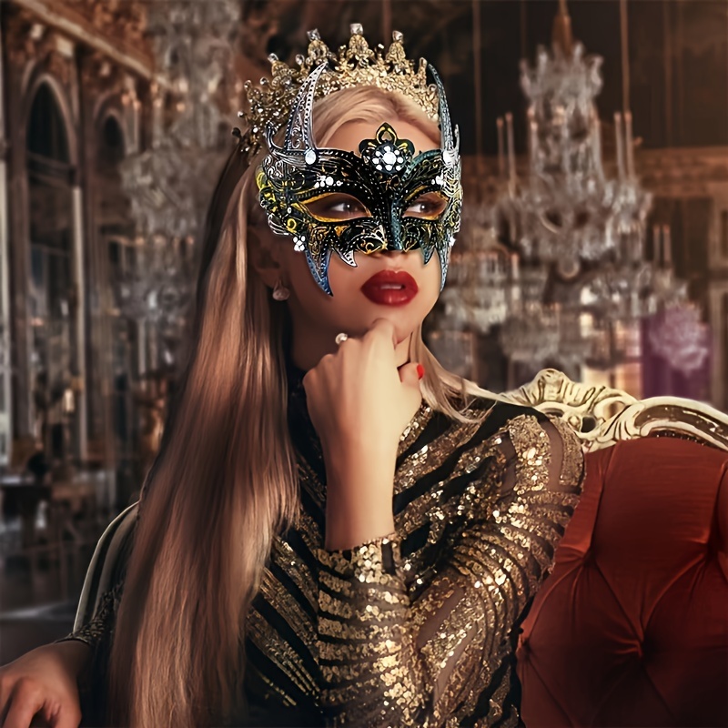 Masquerade Party Face Mask High end Artificial Diamond - Temu