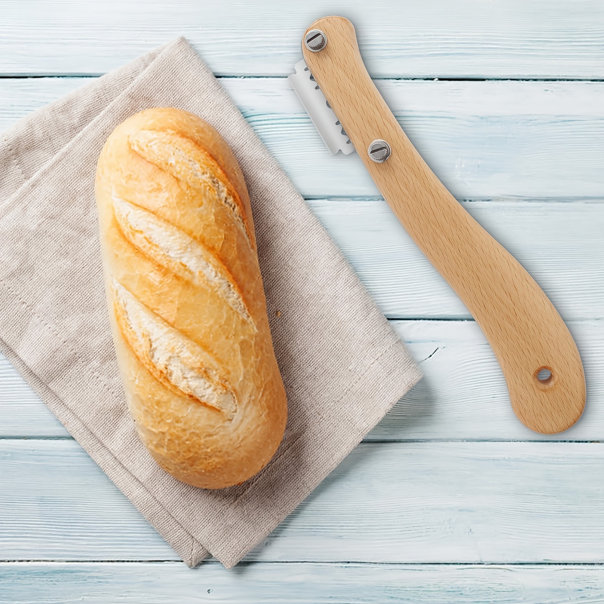 Bread Lame Knife With Replaceable Blades Wooden Handle - Temu