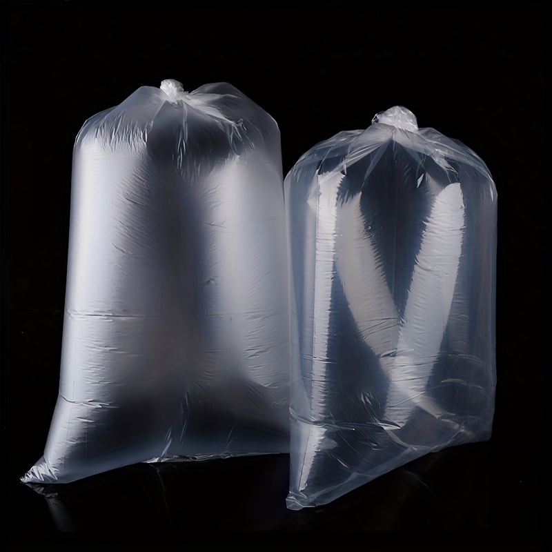 200Pcs PE Transparent Plastic Bag Disposable Storage Pouch Giant Storage  Bags 