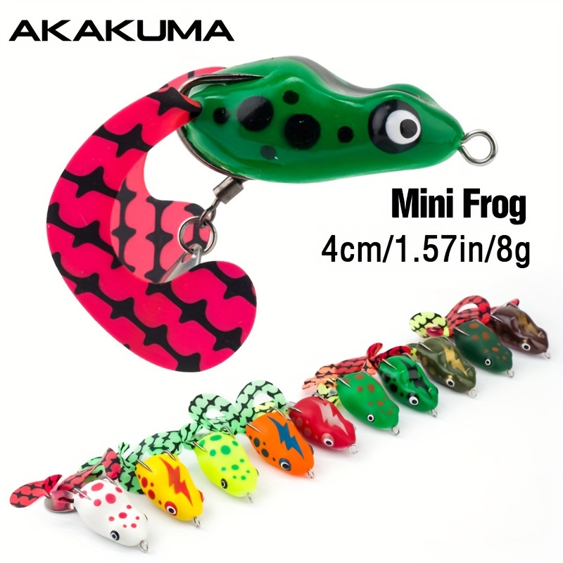 Mini Frog With Double Hooks 10 Colors Top Water Artificial - Temu