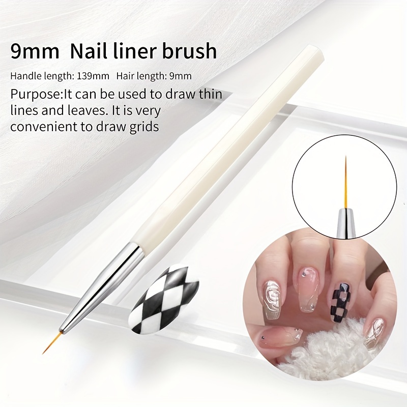 3/4PCS Nail Art Brush Line Drawing Pen Painting Liner Thin Brushes  7/9/11/15mm ^