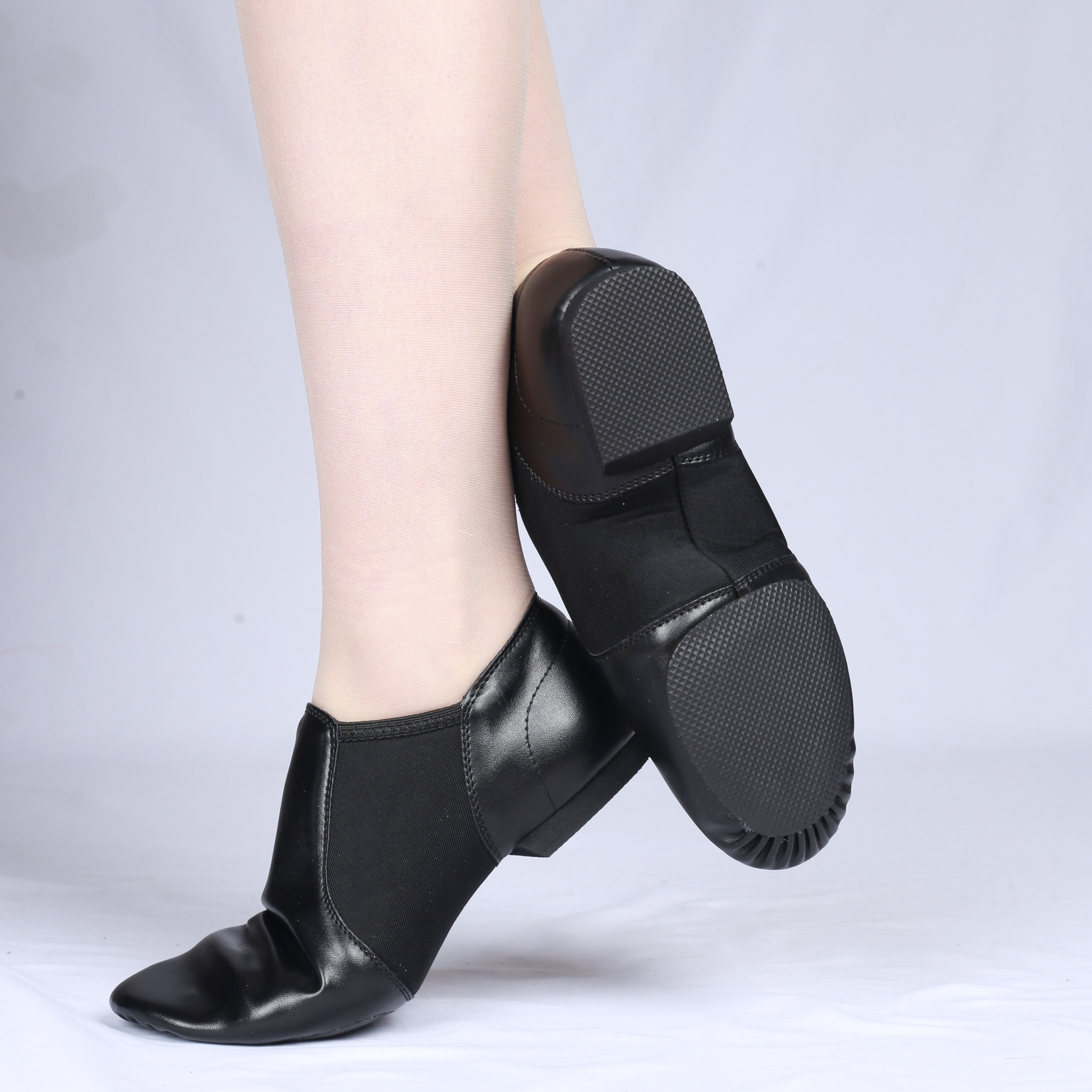 Zapatillas de ballet de piel con suela completa para niños