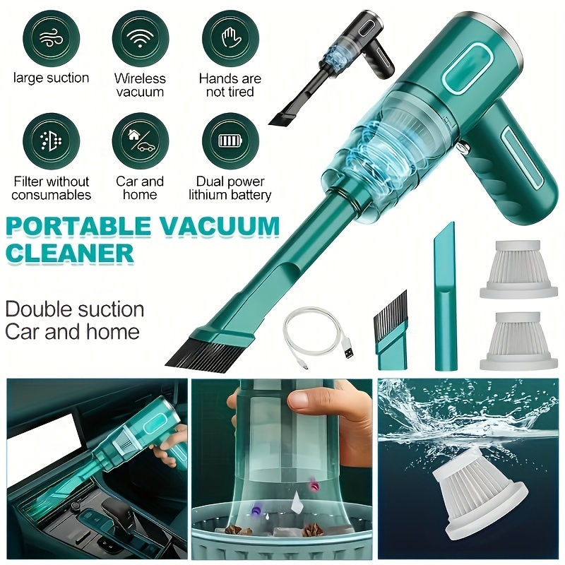 

1pc Vacuum Cleaner, High Suction Handheld Wireless Vacuum Cleaner, Mini Portable Rechargeable Automotive Vacuum Cleaner For Office Home Cleaner