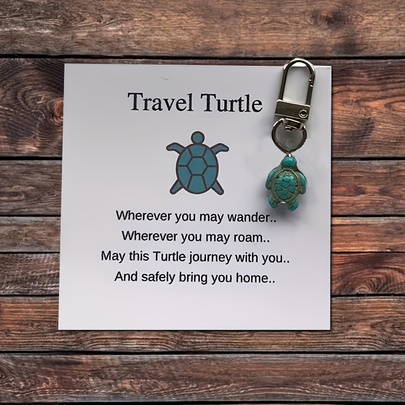 

1pc/2pcs Blue- Turtle Keychain For Men, Backpack Pendant, Birthday Gift For Men