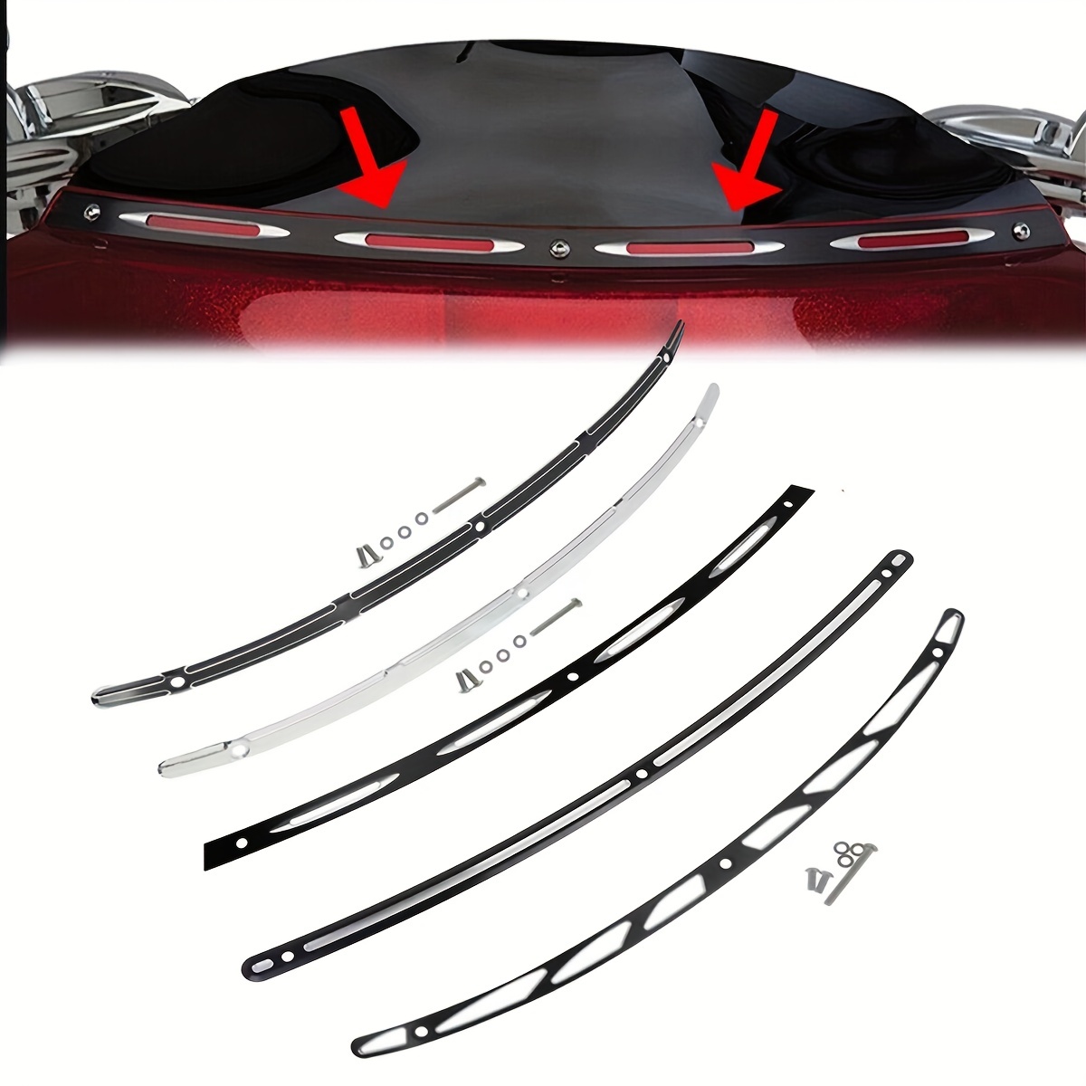 

Aluminum Alloy Windscreen For --, Compatible , 1996-2013 & 2014-2023, Windshield - /